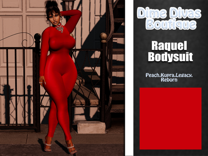 { Dime Divas } Raquel Bodysuit Red