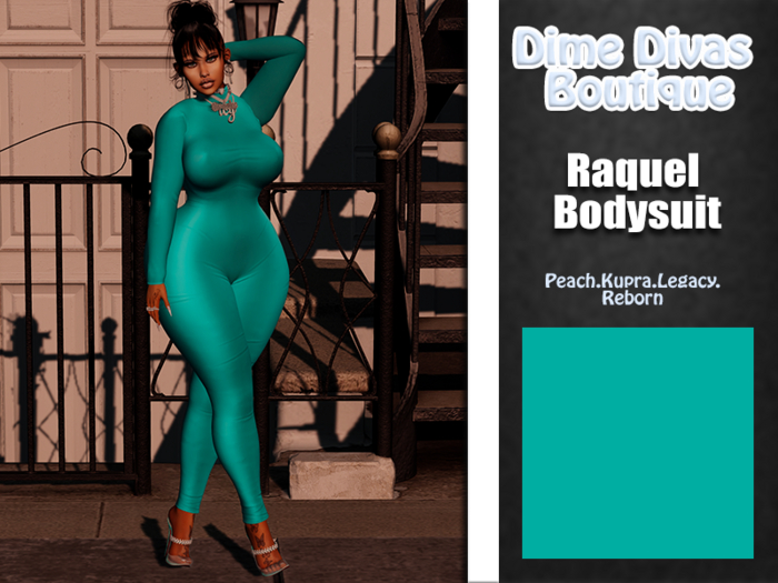 { Dime Divas } Raquel Bodysuit Cyan