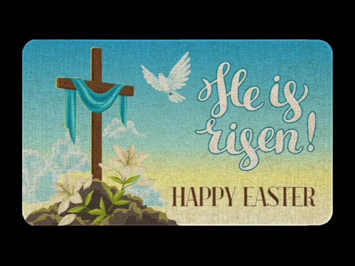 *6KW* FREE FULL PERM Easter Welcome Mat Texture