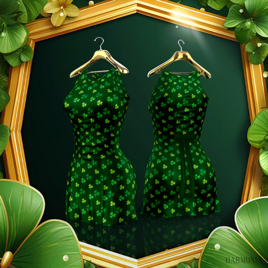 Green St Patricks Day Bow Dress