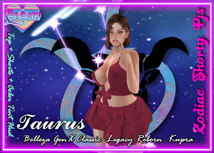 GLEAM: Taurus Zodiac Shorty Pjs