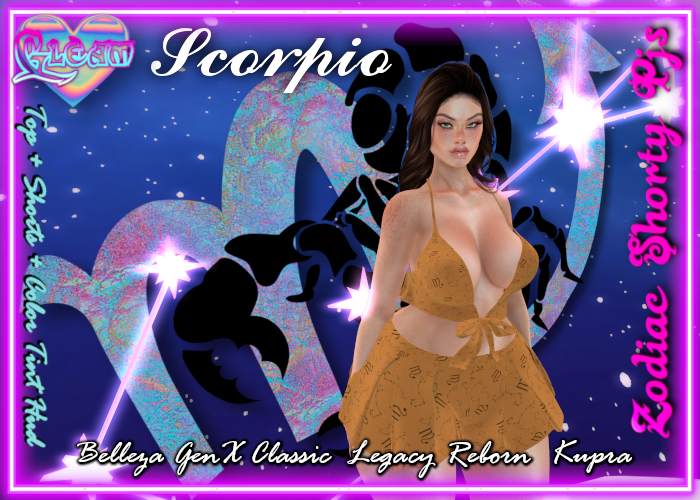 GLEAM: Scorpio Zodiac Shorty Pjs