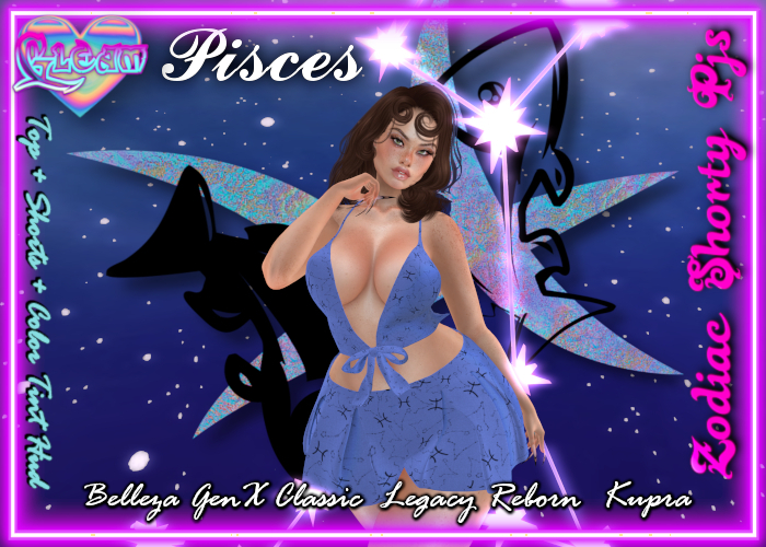 GLEAM: Pisces Zodiac Shorty Pjs