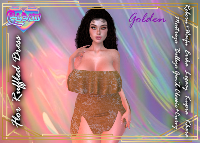 GLEAM: Flor Ruffled Dress - Golden