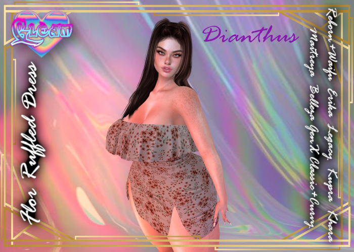 GLEAM: Flor Ruffled Dress - Dianthus