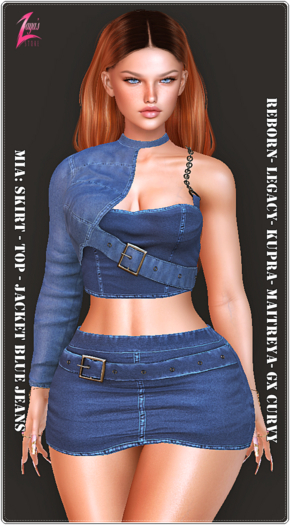 ::Z:: MIA: SKIRT - TOP - JACKET BLUE JEANS