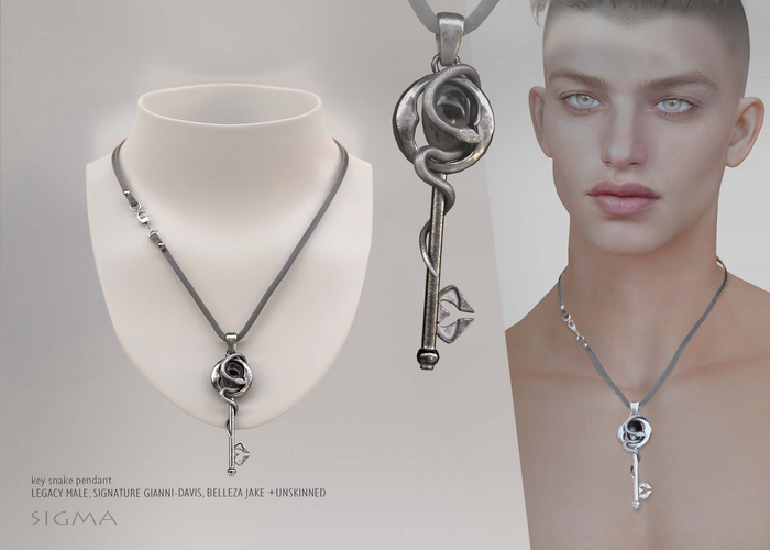 SIGMA Key snake pendant MALE 
