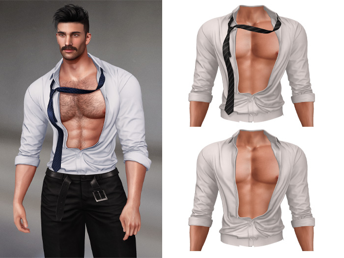 BRON - Carlos Unbuttoned Formal Shirt - Light Milk 