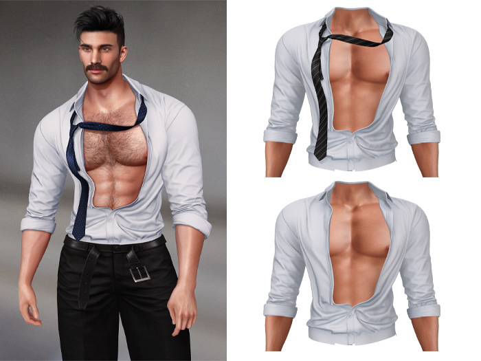 BRON - Carlos Unbuttoned Formal Shirt - Arctic Blue