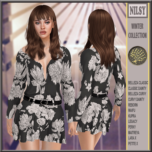 FLORAL TOP AND SKIRT WITH BELT