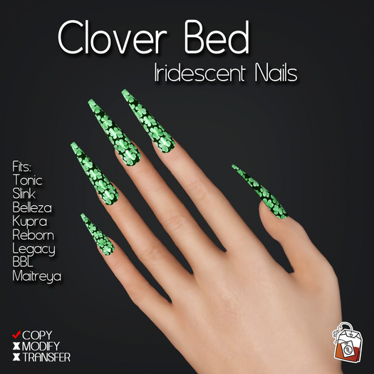 ~TL~ Clover Bed Iridescent Nails