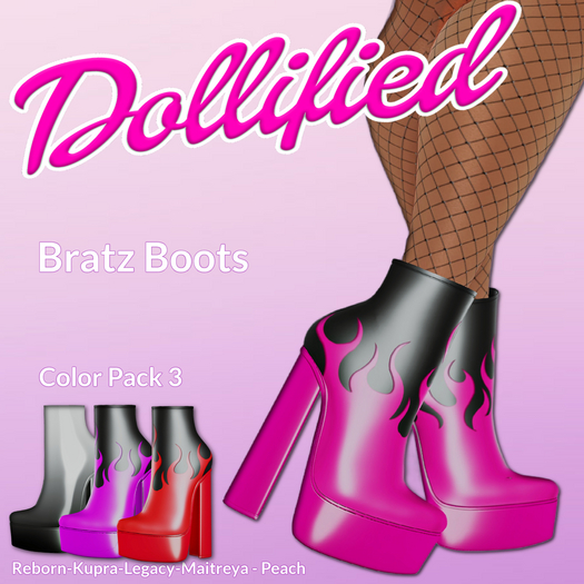 Second Life Marketplace - Dollified - Bratz Bootz - MAITREYA - Pack 3