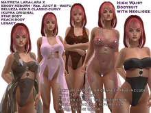 High Waist  Bodysuit  with Negligee