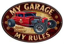Metal Garage Sign-My Rules