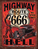 Metal Garage Sign-Highway to Hell
