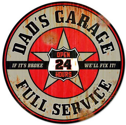 Metal Garage Sign-Dad's Garage