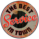 Metal Garage Sign-Best Service