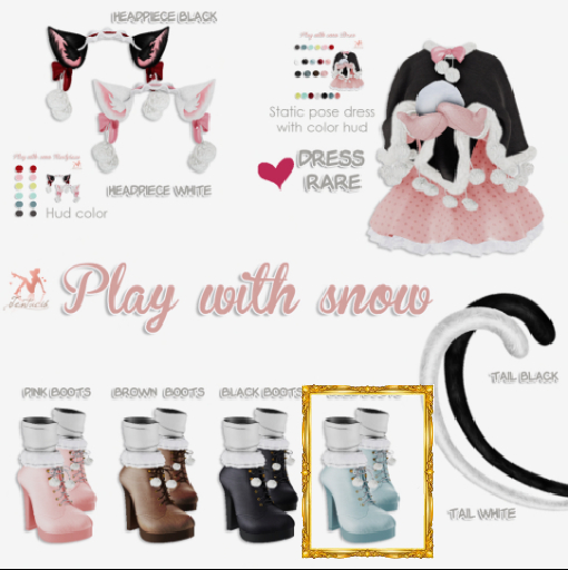 *Tentacio* Play with snow. blue boots