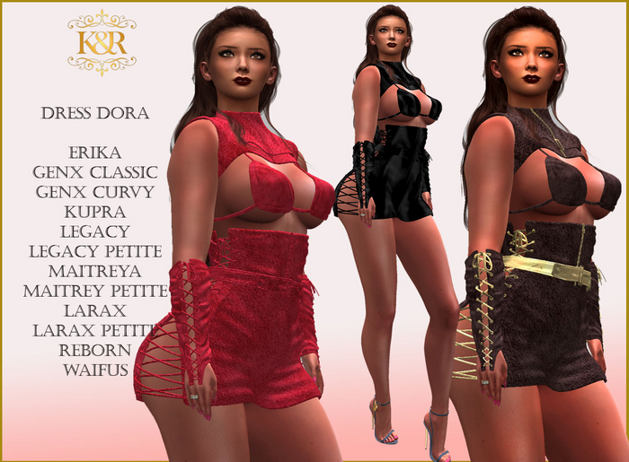 Demo Dress Dora, CenX, Eirka, Kupra, Legacy, Maitreya, Larax