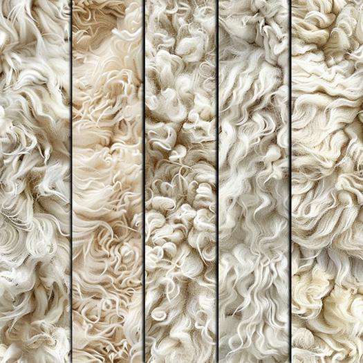 5pc 3D White sheep fur texture seamless*Full Perm*