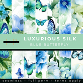 Made by Porter - Luxurious Silk Blue Butterfly