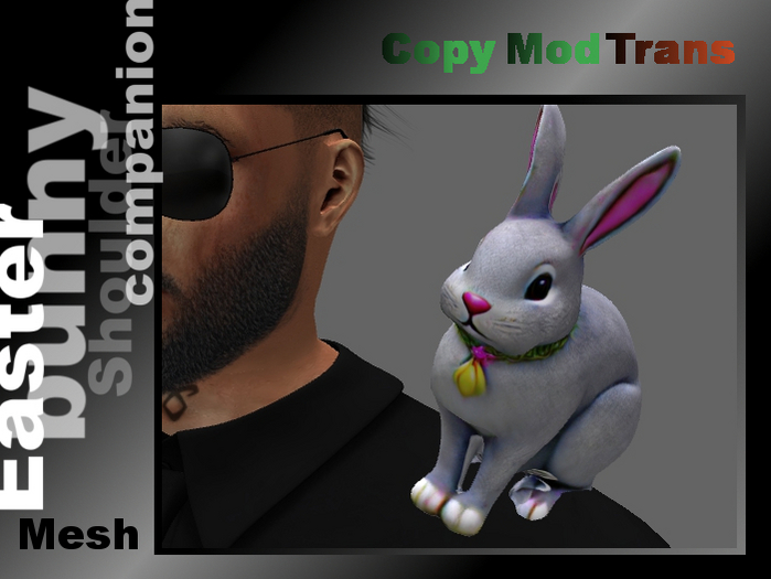 Cute Easter Bunny (shoulder companion)
