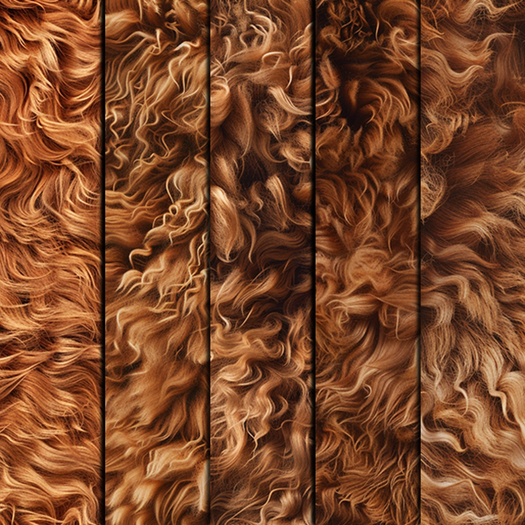 5pc 3D Brown sheep fur texture seamless*Full Perm*