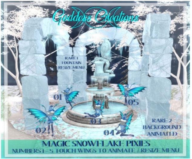 32 )O( GC: Magic Snowflake Pixie Frozen Pond RARE2