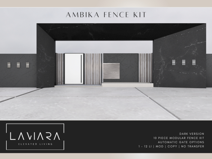 LAVIARA - Ambika Modular Fence Kit - Dark