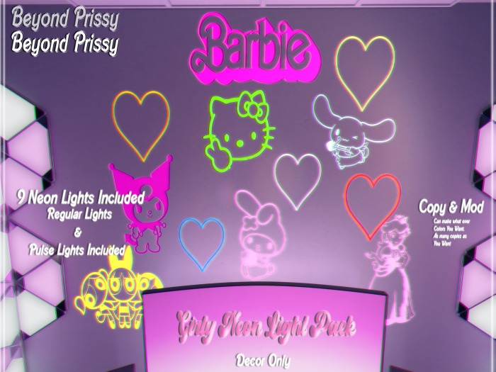 //Bp Girly Neon Decor Pack  - Add To Unpack