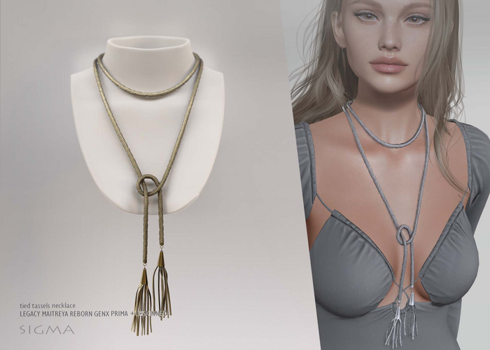 SIGMA Tied tassels necklace