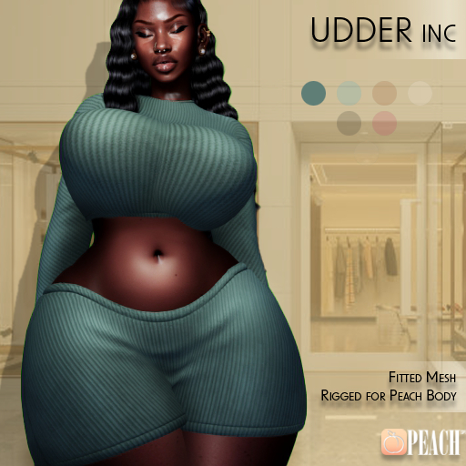 UDDER: Ribbed Two Piece Set Sage Green (PEACH)