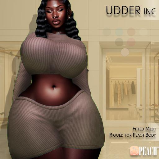UDDER: Ribbed Two Piece Set Sand (PEACH)
