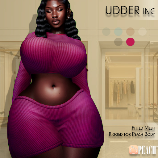 UDDER: Ribbed Two Piece Set Fuchsia (PEACH)
