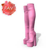 Pink Long Boots