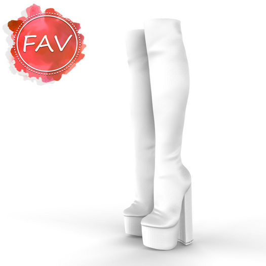 White Long Boots