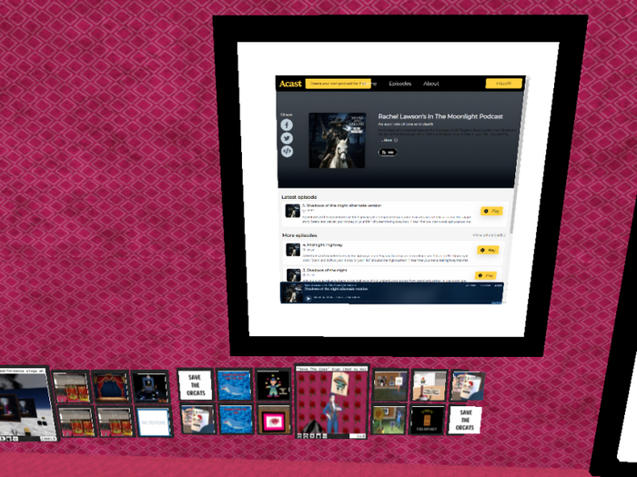Rachel  Lawson's In The Moonlight podcast browser rez