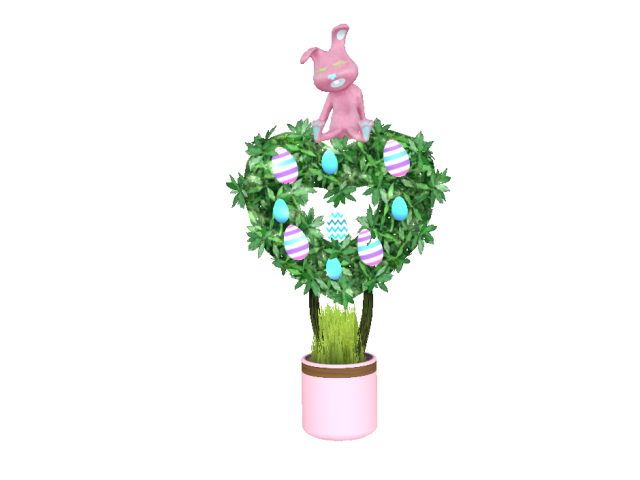 Easter Topiary Heart With Bunny