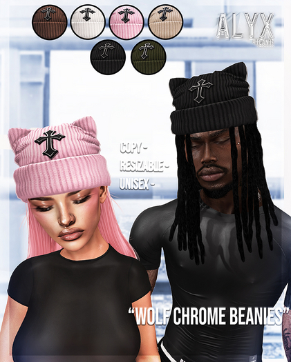 ALYX. Wolf Chrome Beanies (Fat-Pack)