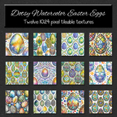 *Wallflowers* Dotsy Watercolor Easter Eggs