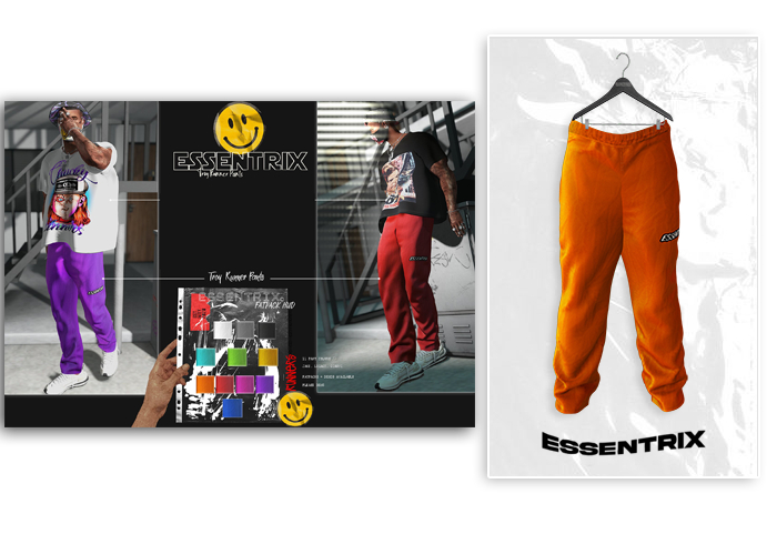 -ESSENTRIX-. Troy Runner Pants (Orange)