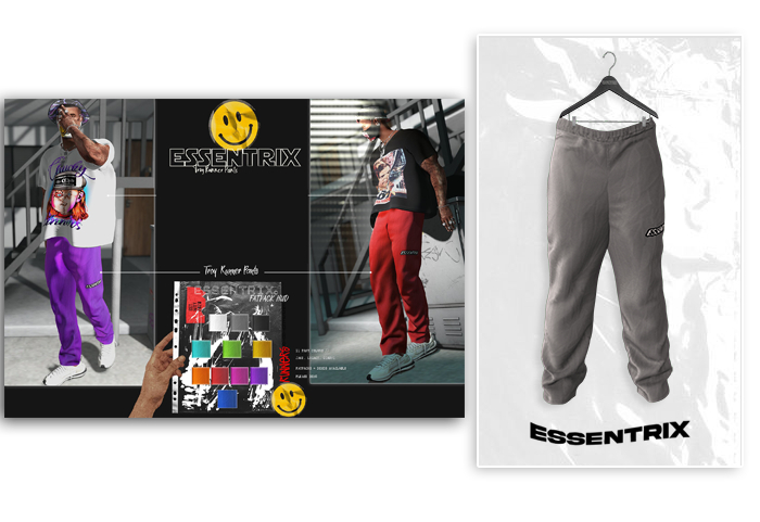 -ESSENTRIX-. Troy Runner Pants (Gray)