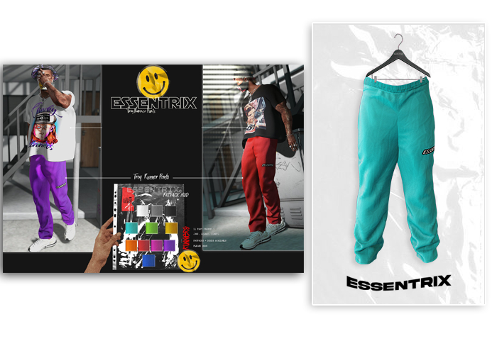 -ESSENTRIX-. Troy Runner Pants (Aqua)