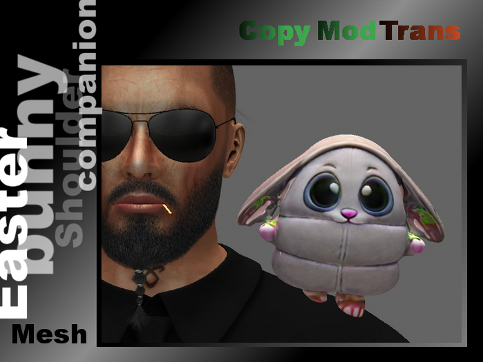 Cute Easter Bunny (shoulder companion)