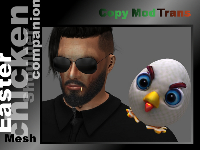 Cute Easter Chicken (shoulder companion)