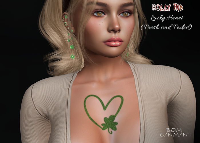 Holly Ink - Lucky Heart - BOM tattoo