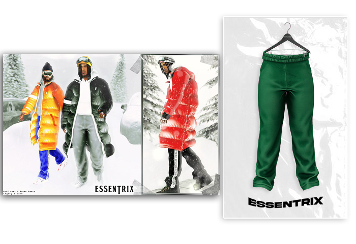 -ESSENTRIX-. Racer Pants (Green)