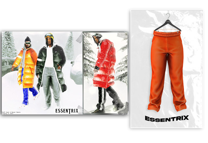 -ESSENTRIX-. Racer Pants (Orange)