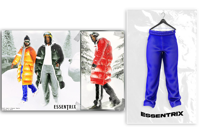 -ESSENTRIX-. Racer Pants (Blue)