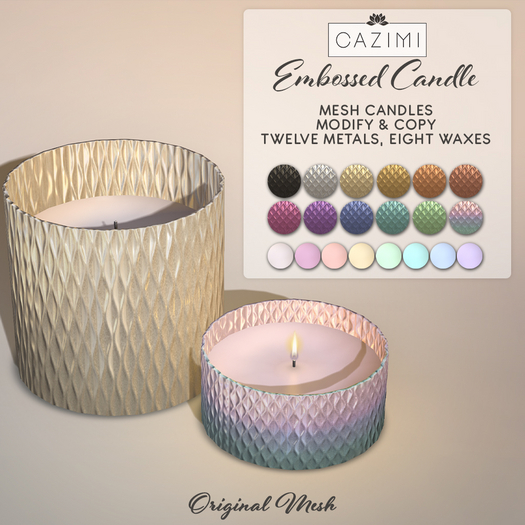 :CAZIMI: Embossed Candles